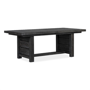 Magnussen Home Plum Creek Ravenwood Black Extendable Trestle Dining Table