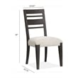 Magnussen Home Plum Creek Ravenwood Black Upholstered Side Chair Two Pack