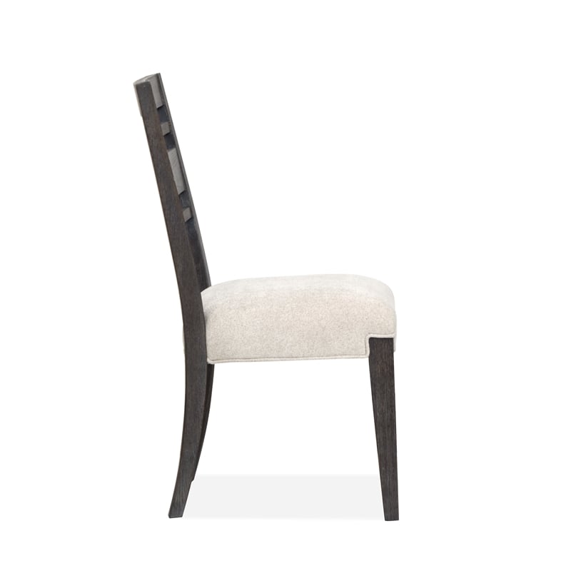 Magnussen Home Plum Creek Ravenwood Black Upholstered Side Chair Two Pack