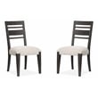 Magnussen Home Plum Creek Ravenwood Black Upholstered Side Chair Two Pack