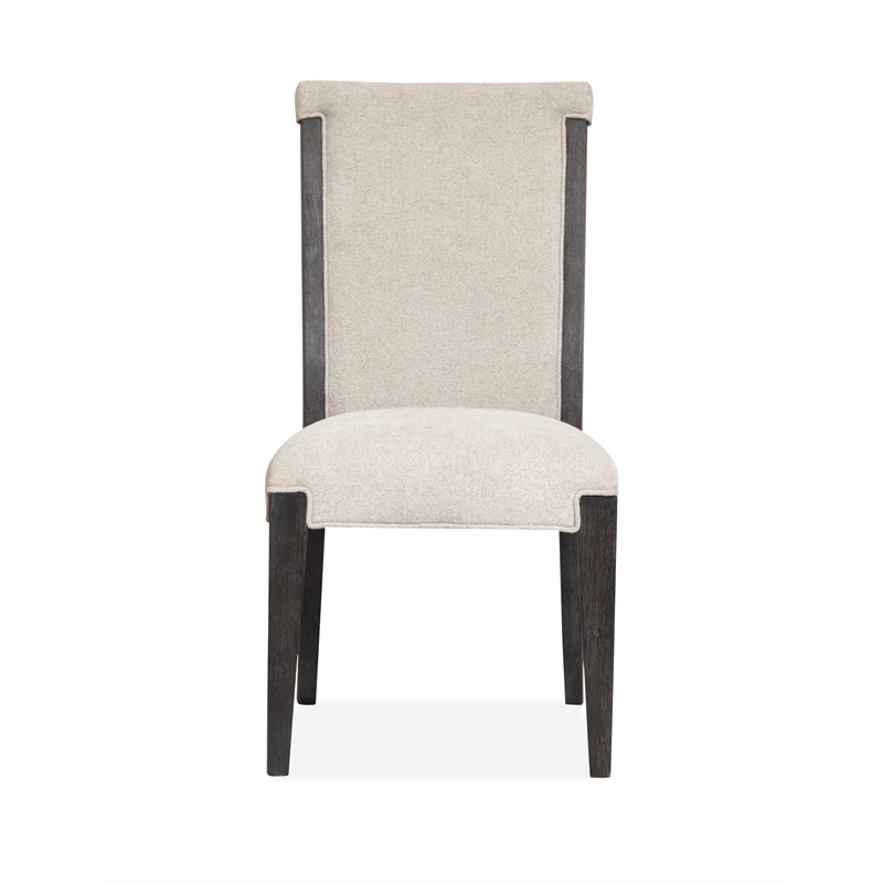 Magnussen Home Plum Creek Ravenwood Black Upholstered Side Chair Two Pack