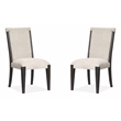 Magnussen Home Plum Creek Ravenwood Black Upholstered Side Chair Two Pack