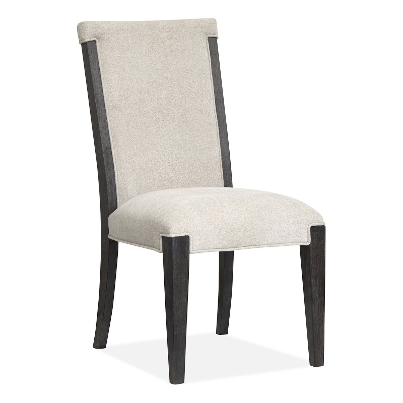 Magnussen Home Plum Creek Ravenwood Black Upholstered Side Chair Two Pack