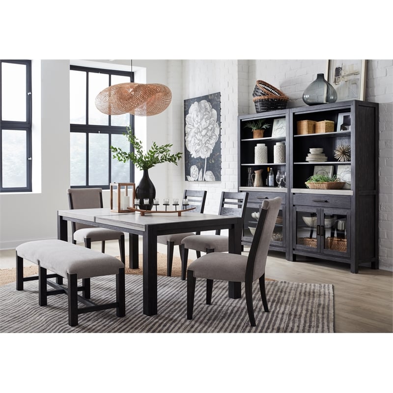 Magnussen Home Plum Creek Ravenwood Black Bench