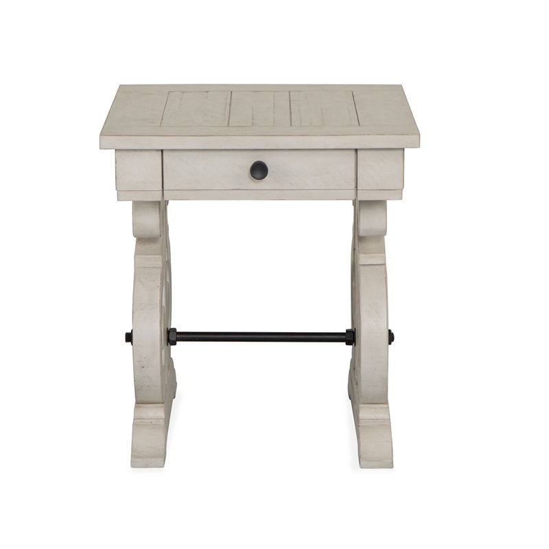 Magnussen Home Bronwyn Alabaster Rectangular End Table