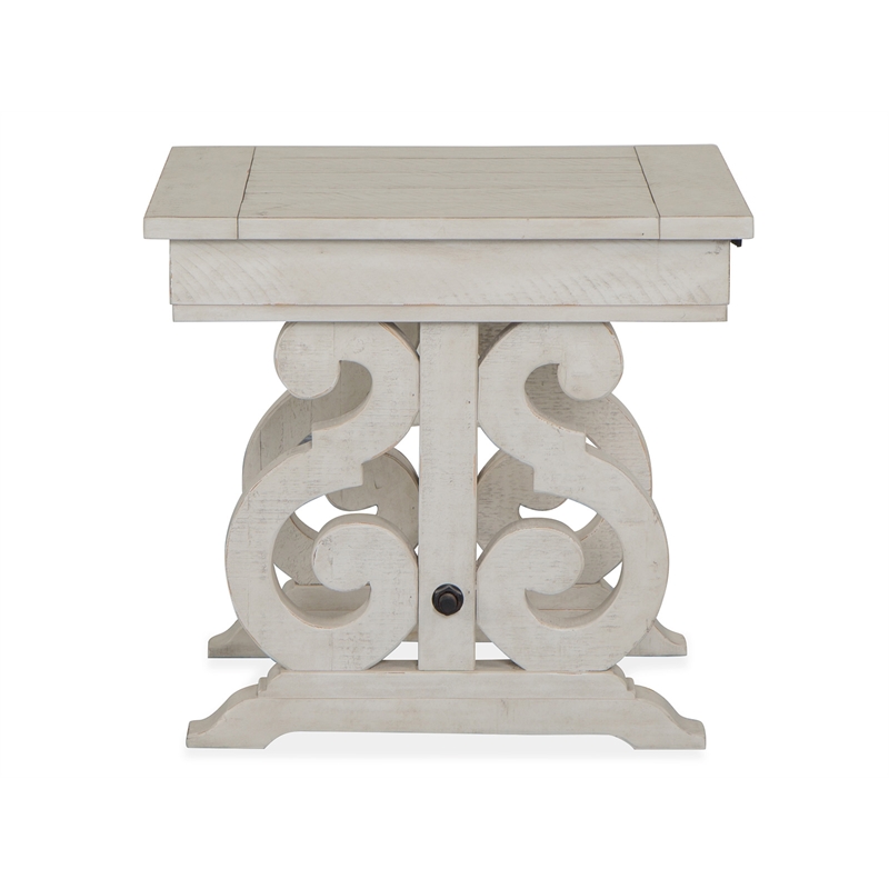 Magnussen Home Bronwyn Alabaster Rectangular End Table
