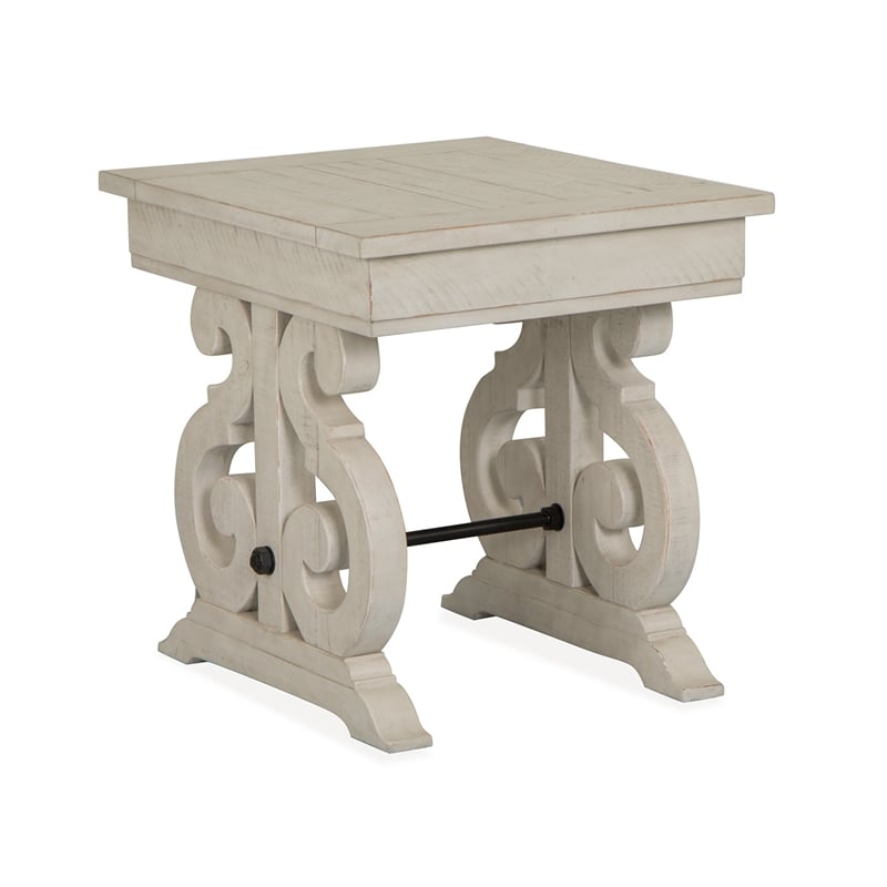 Magnussen Home Bronwyn Alabaster Rectangular End Table