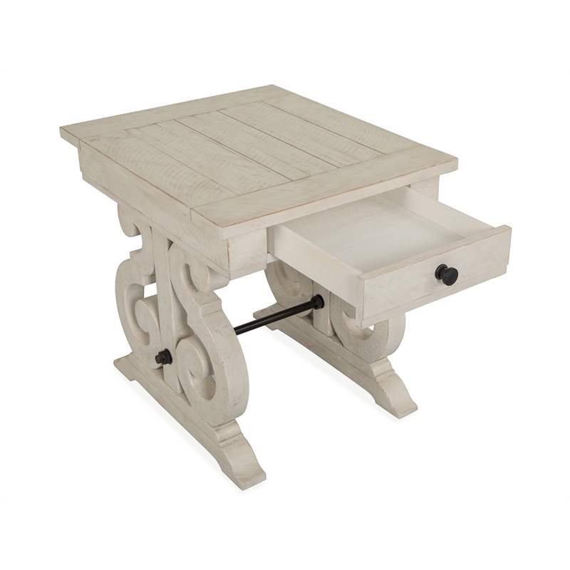 Magnussen Home Bronwyn Alabaster Rectangular End Table