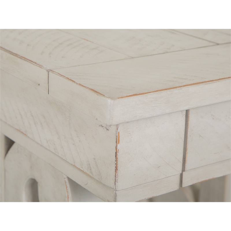 Magnussen Home Bronwyn Alabaster Rectangular End Table