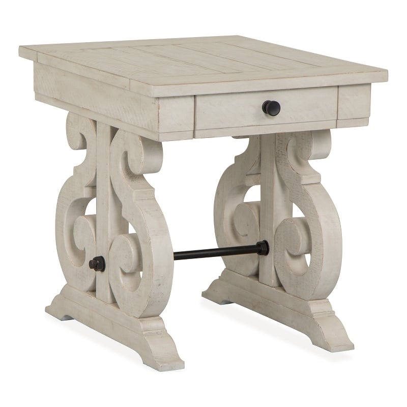 Magnussen Home Bronwyn Alabaster Rectangular End Table