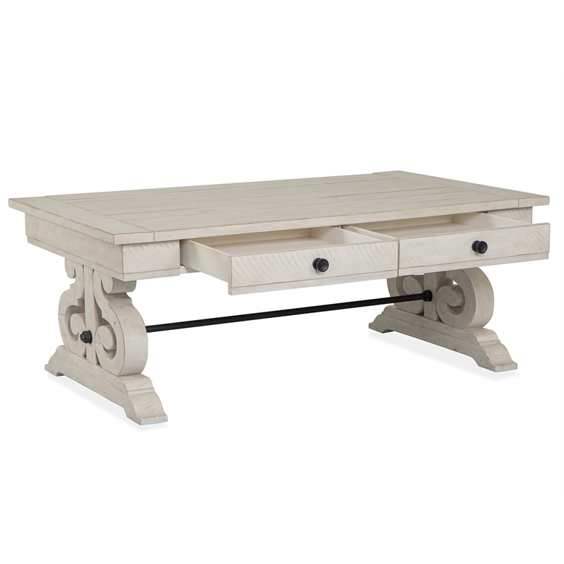 Magnussen Home Bronwyn Alabaster Rectangular Cocktail Table