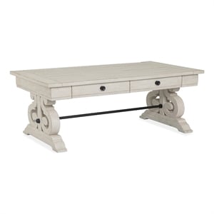 Magnussen Home Bronwyn Alabaster Rectangular Cocktail Table
