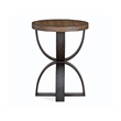 Magnussen Home Bowden Rustic Honey And Distressed Iron Round Accent Table