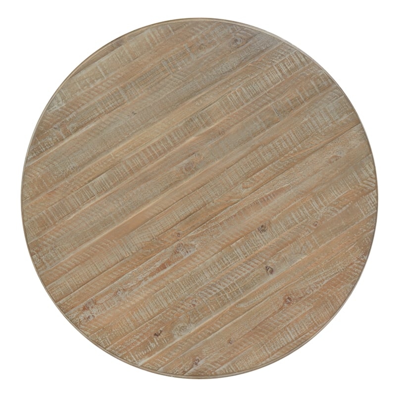 Magnussen Home Tinley Park Dove Tail Grey Round Cocktail Table
