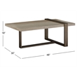 Magnussen Home Wiltshire Sea Shell Rectangular Cocktail Table