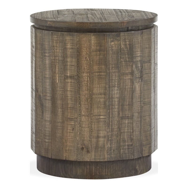 Magnussen Home Baisden Tobacco Round Accent End Table