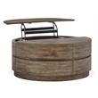 Magnussen Home Baisden Tobacco Round Lift Top Cocktail Table With Casters