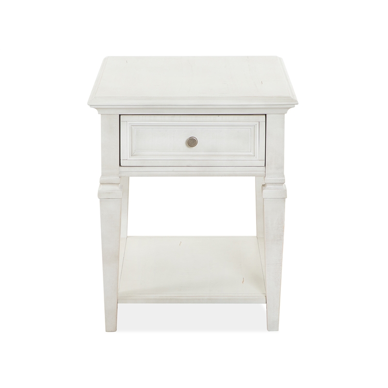 Magnussen Home Newport Alabaster Rectangular End Table