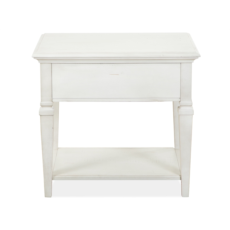 Magnussen Home Newport Alabaster Rectangular End Table