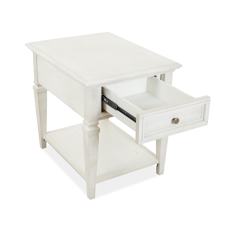 Magnussen Home Newport Alabaster Rectangular End Table