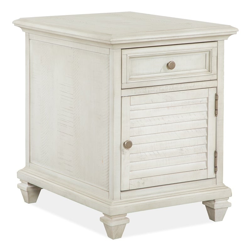 Magnussen Home Newport Alabaster Chairside End Table