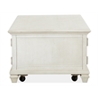 Magnussen Home Newport Alabaster Lift Top Storage Cocktail Table With Casters