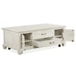Magnussen Home Newport Alabaster Lift Top Storage Cocktail Table With Casters