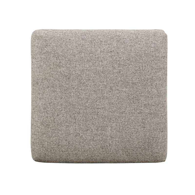 Magnussen Home Lindon Belgian Wheat Grey Upholstered Stool