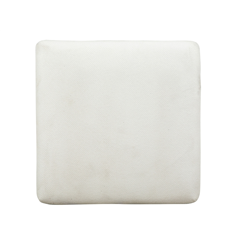 Magnussen Home Lindon Belgian Wheat White Upholstered Stool