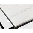 Magnussen Home Torin White Marble And Matte Black Rectangular Cocktail Table