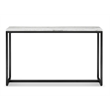 Magnussen Home Torin White Marble And Matte Black Rectangular Sofa Table