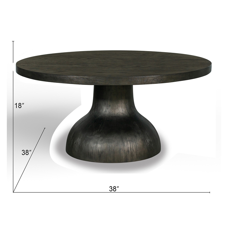 Magnussen Home Bosley Coffee Bean Round Cocktail Table