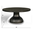 Magnussen Home Bosley Coffee Bean Round Cocktail Table