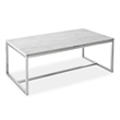 Magnussen Home Esme White Marble And Brushed Nickel Rectangular Cocktail Table