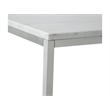 Magnussen Home Esme White Marble And Brushed Nickel Rectangular Cocktail Table