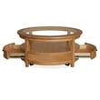 Magnussen Home Durant Honey Brown Round Cocktail Table With Casters