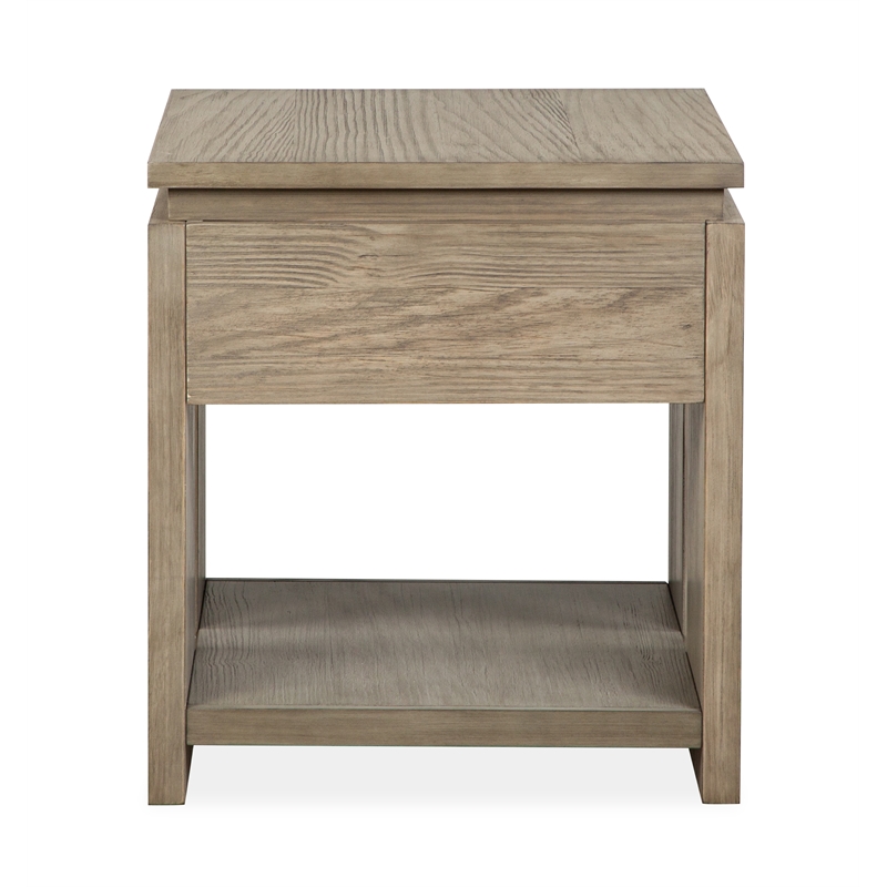 Magnussen Home Conrad Stone Harbor Grey Rectangular End Table