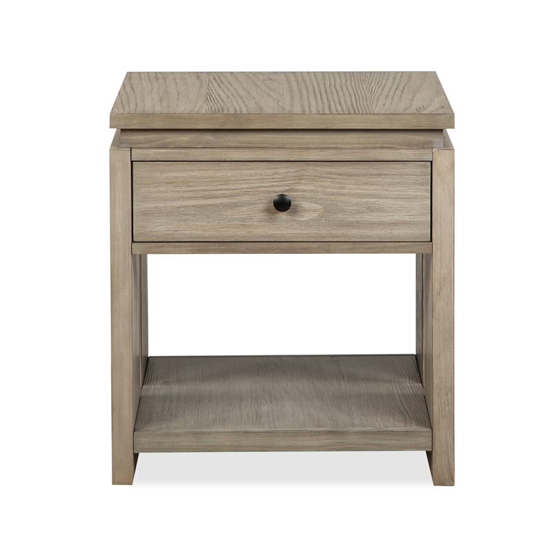 Magnussen Home Conrad Stone Harbor Grey Rectangular End Table