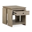 Magnussen Home Conrad Stone Harbor Grey Rectangular End Table