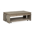 Magnussen Home Conrad Stone Rectangular Lift Top Cocktail Table With Casters