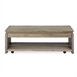 Magnussen Home Conrad Stone Rectangular Lift Top Cocktail Table With Casters