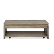 Magnussen Home Conrad Stone Rectangular Lift Top Cocktail Table With Casters