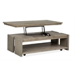 Magnussen Home Conrad Stone Rectangular Lift Top Cocktail Table With Casters