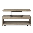 Magnussen Home Conrad Stone Rectangular Lift Top Cocktail Table With Casters