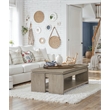 Magnussen Home Conrad Stone Rectangular Lift Top Cocktail Table With Casters