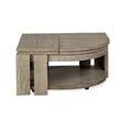 Magnussen Home Conrad Stone Pie Shaped Lift Top Cocktail Table With Casters