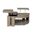 Magnussen Home Conrad Stone Pie Shaped Lift Top Cocktail Table With Casters