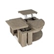Magnussen Home Conrad Stone Pie Shaped Lift Top Cocktail Table With Casters