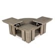 Magnussen Home Conrad Stone Pie Shaped Lift Top Cocktail Table With Casters