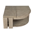 Magnussen Home Conrad Stone Pie Shaped Lift Top Cocktail Table With Casters